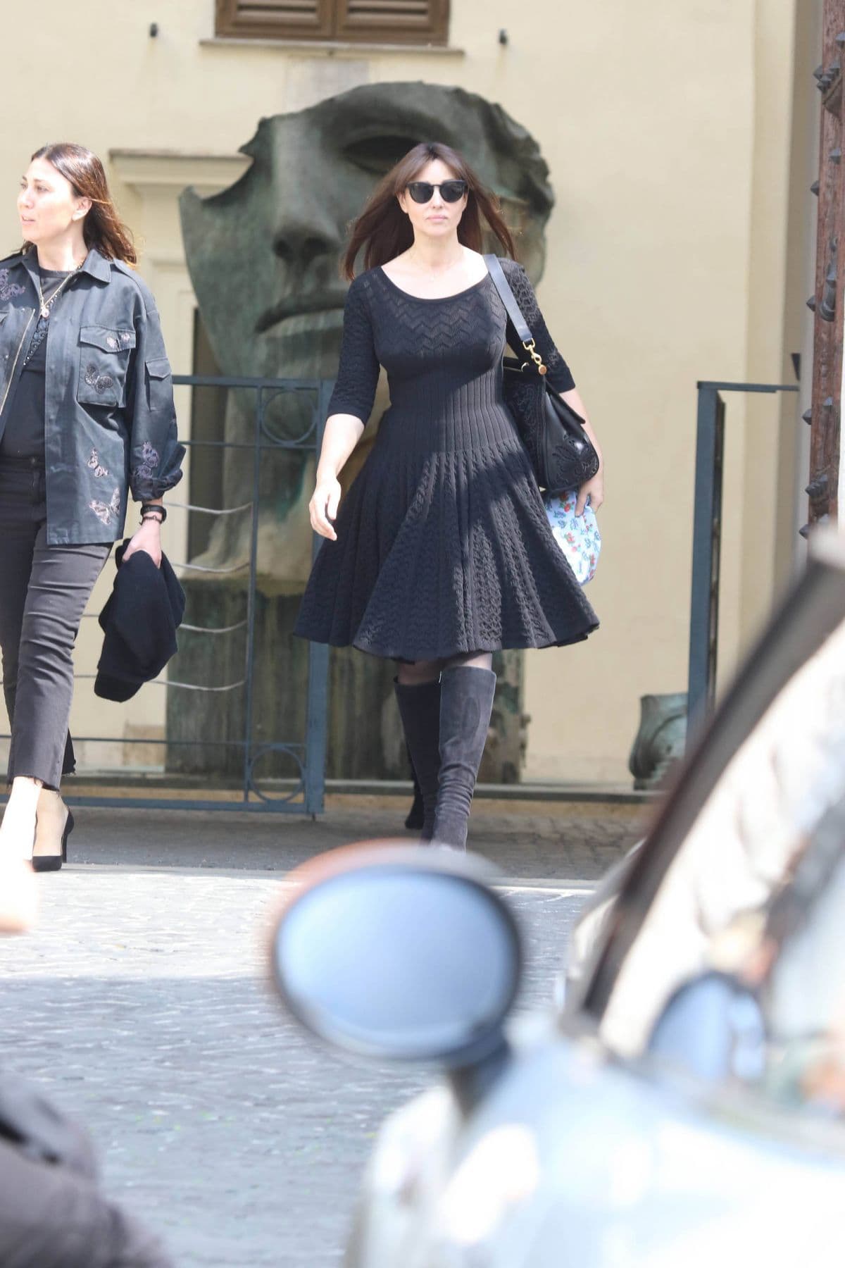Leaves Valentino's Showroom in Rome