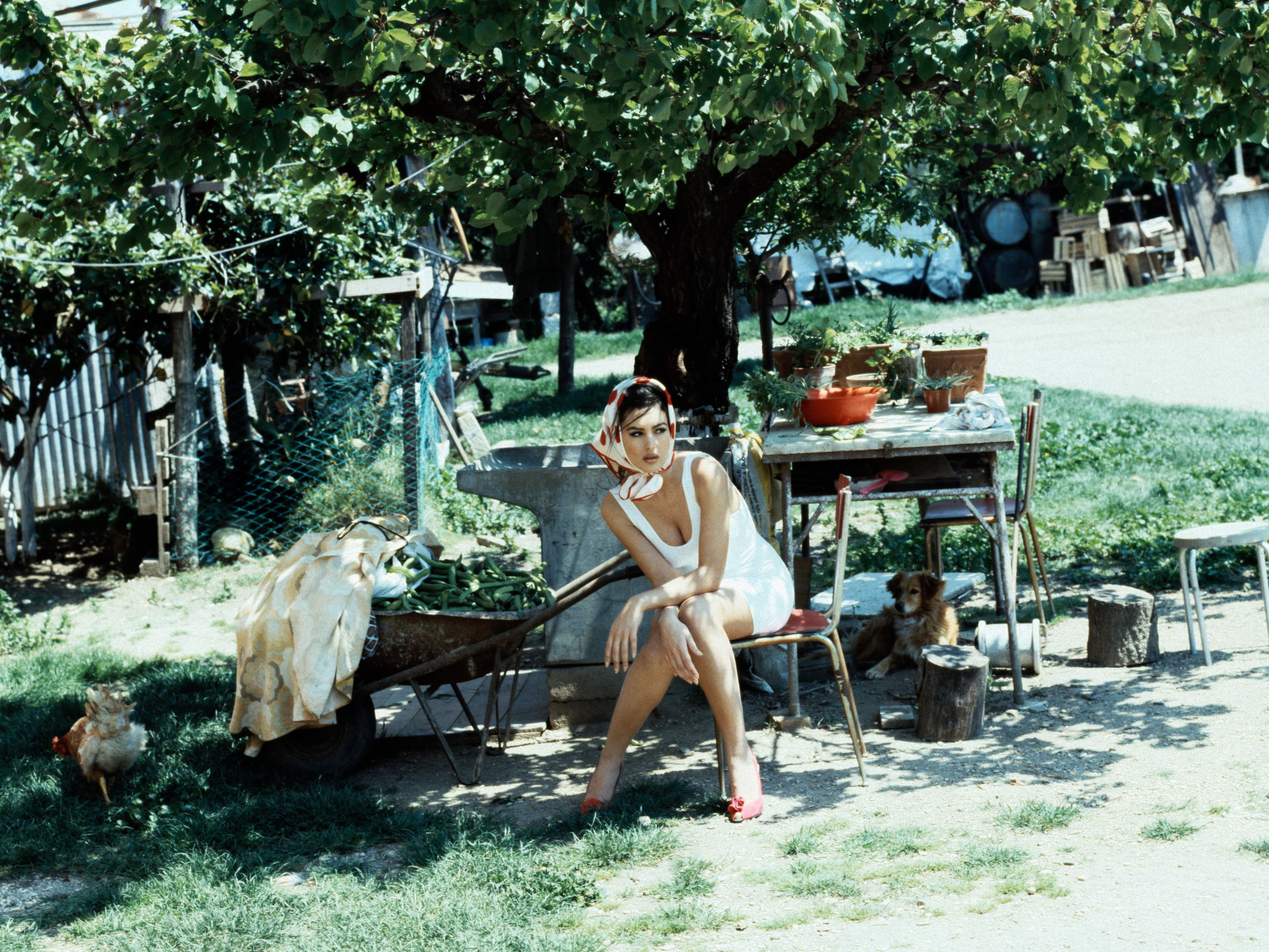 Monica Bellucci in Rome at home, 1991