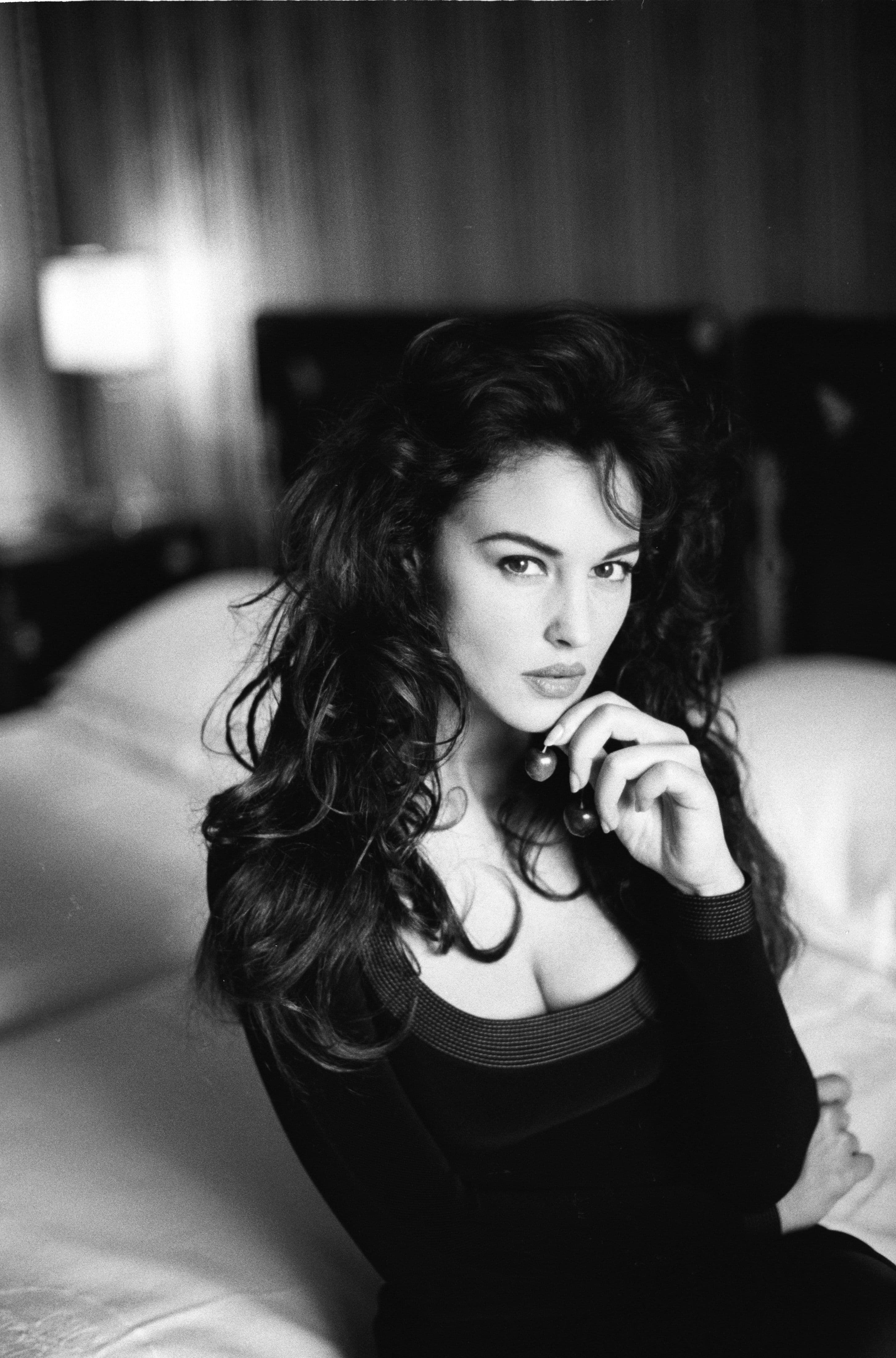 Monica Bellucci photographed by Andrea Blanch, 1996.