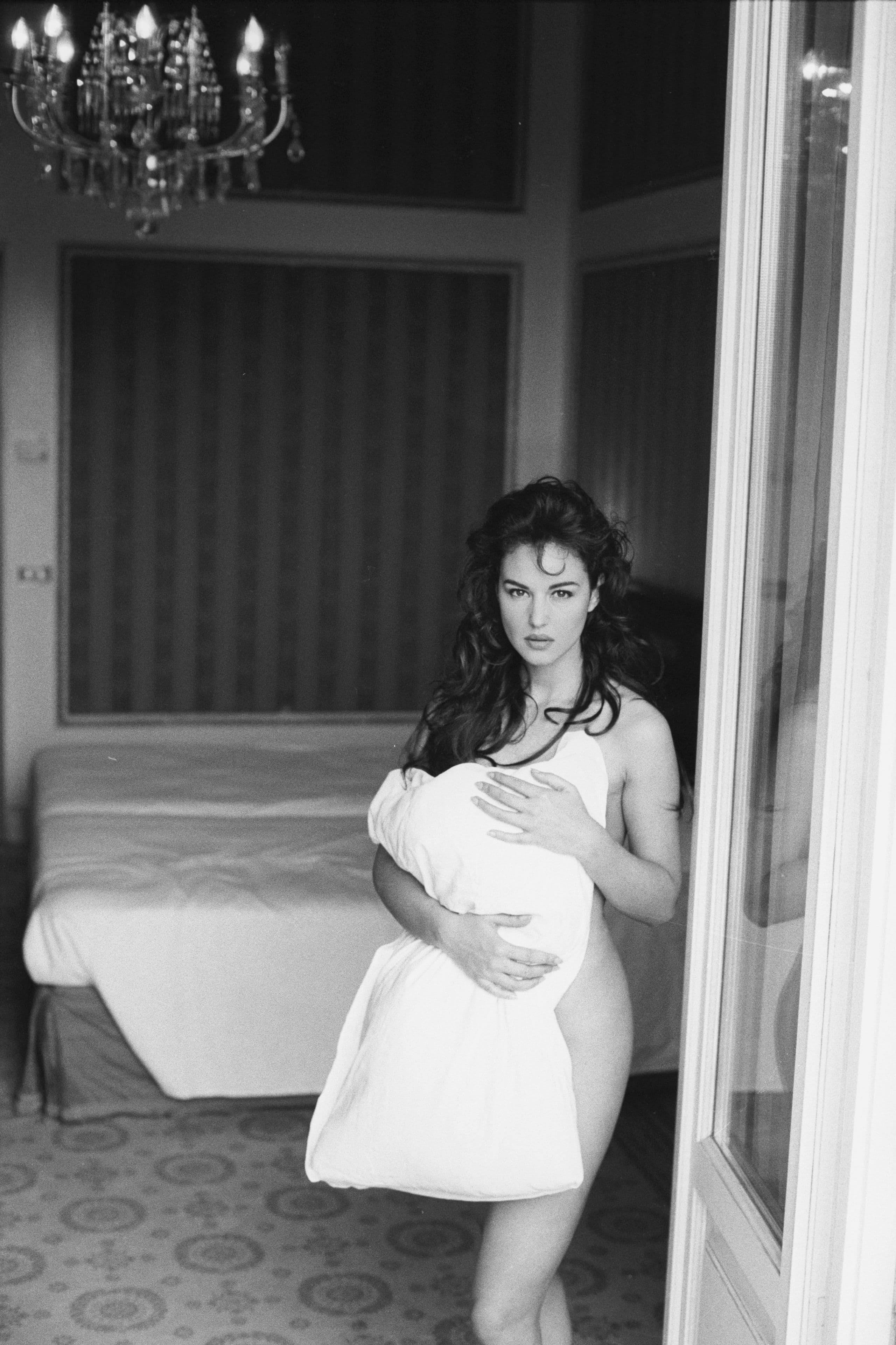 Monica Bellucci photographed by Andrea Blanch, 1996.