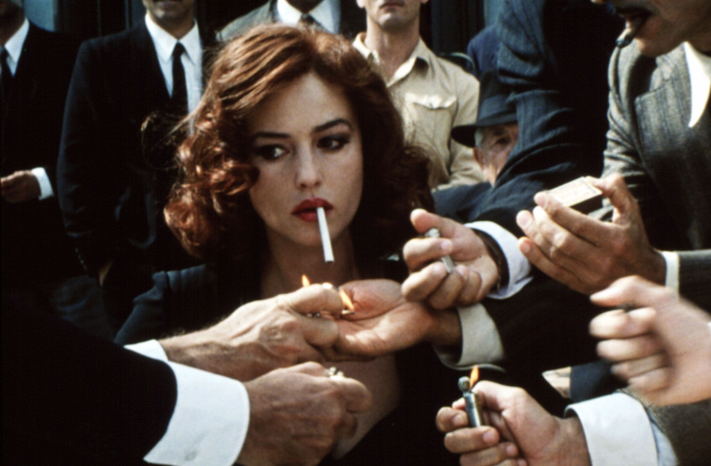 Monica Bellucci nel ruolo di Malèna Scordia nel film Malèna di Giuseppe Tornatore, uscito nel 2000.