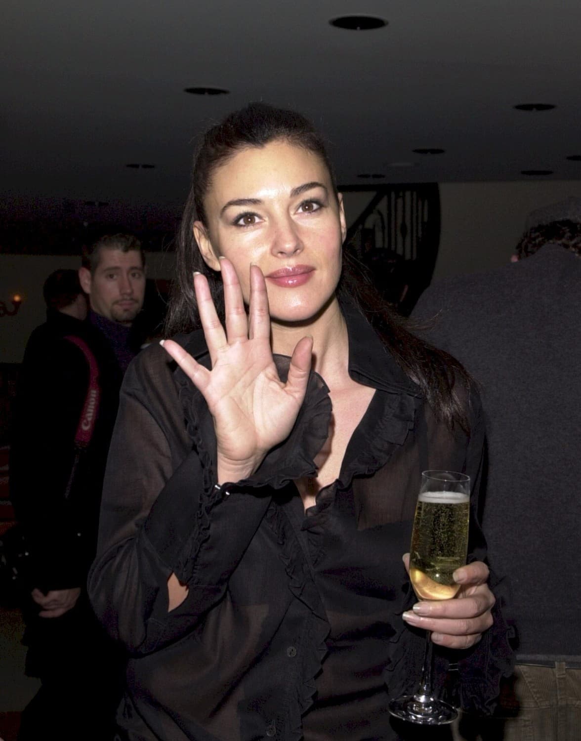 Monica Bellucci at a Private Dinner at the Restaurant Ada to Publicize 'Brotherhood of the Wolf' in New York City, NY December 12 2001