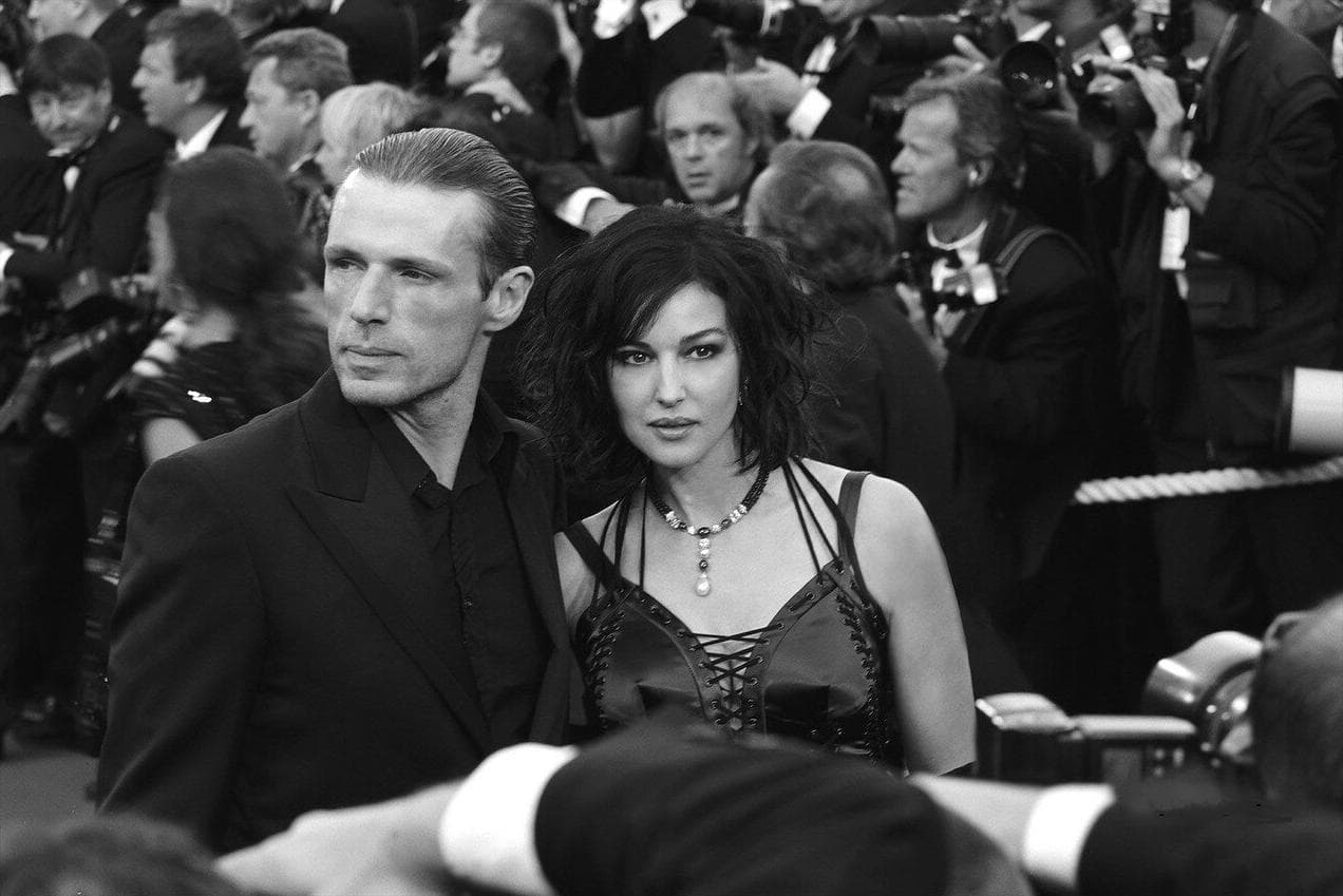 Bellucci faces the press line during another appearance at the 56th Cannes Film Festival.