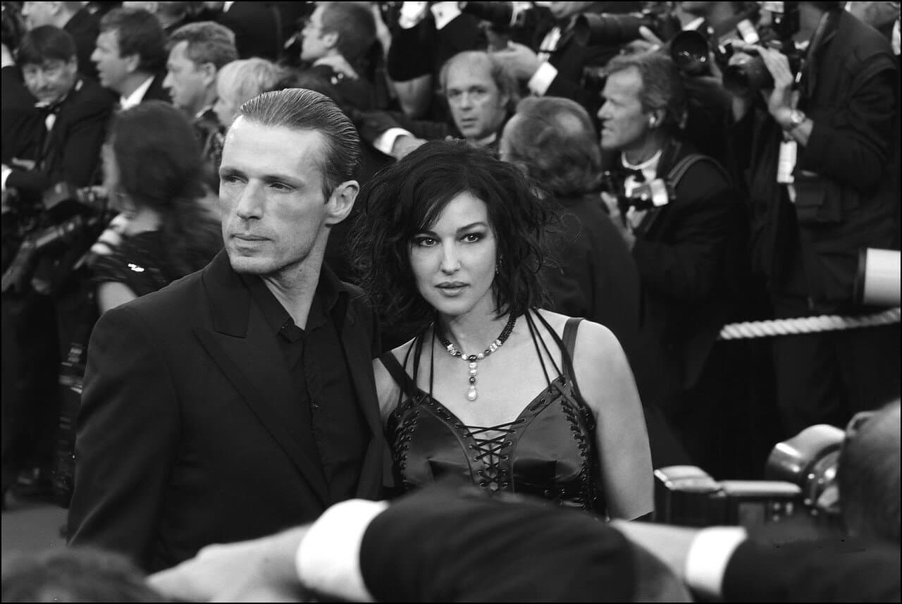 Bellucci faces the press line during another appearance at the 56th Cannes Film Festival.