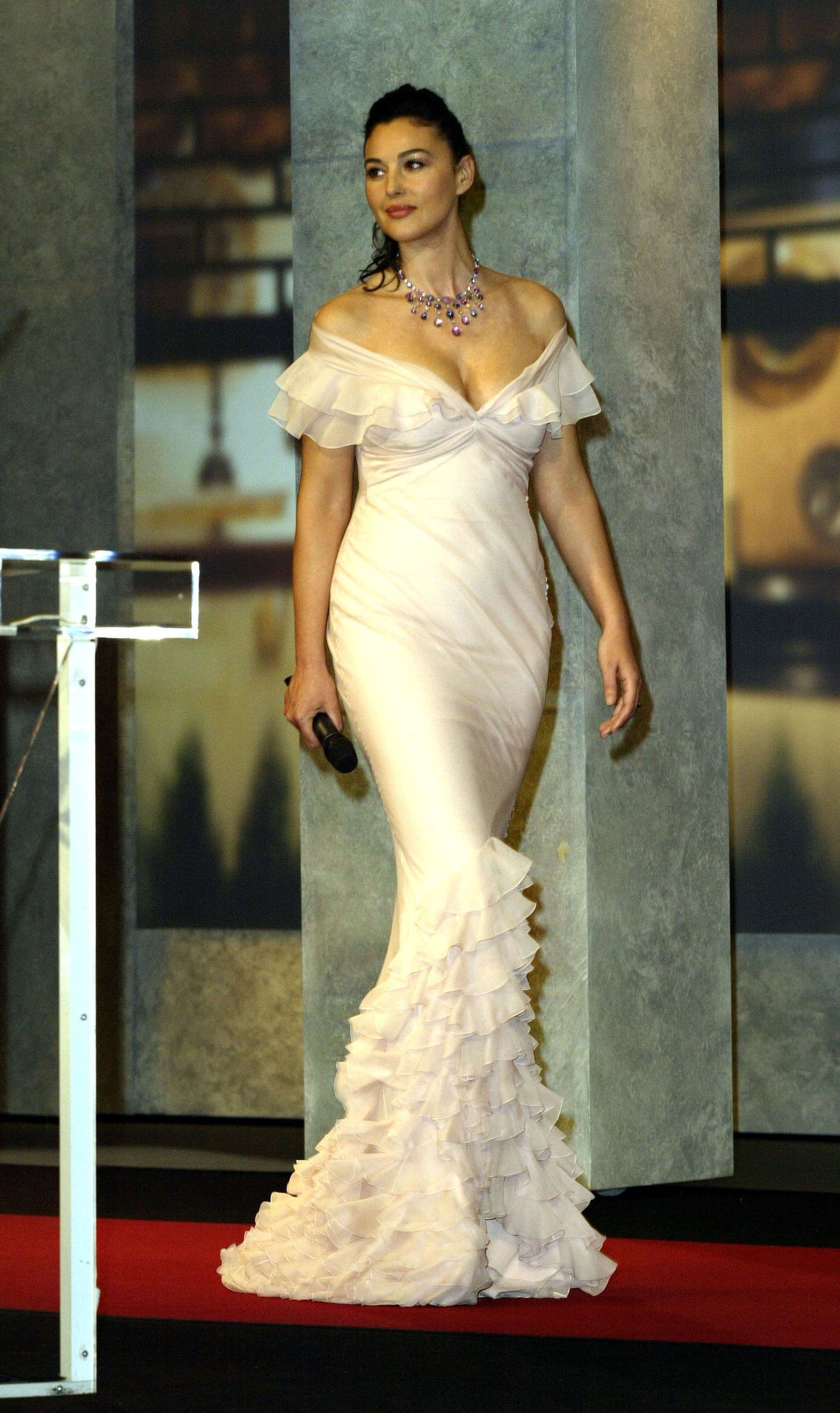 Monica Bellucci appears at the closing ceremony of the 2003 Cannes Film Festival.