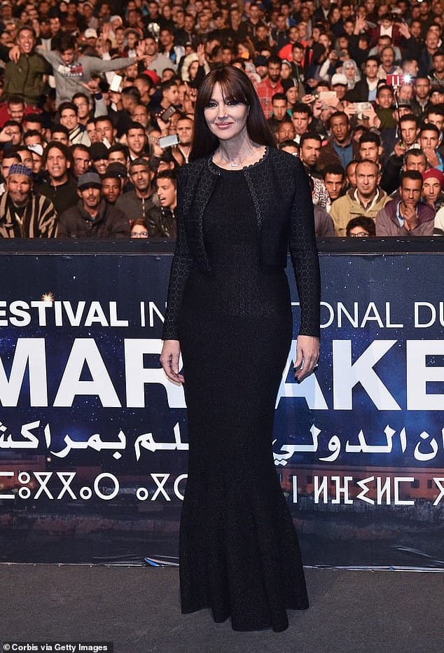 Monica has been in blockbuster hits such as The Passion of the Christ and The Matrix Reloaded, as well as TV series such as Mozart in the Jungle and the Twin Peaks revival. And at the age of 51 she became the oldest Bond girl in the 007 franchise when she starred in 2015's Spectre. But despite her looking decades younger than her years, the brunette beauty has been vocal about how little effort she puts into staying in shape. Her age-defying features were enhanced with a simple slick of blush-infused make-up, complementing her sleek fringed brunette mane.
