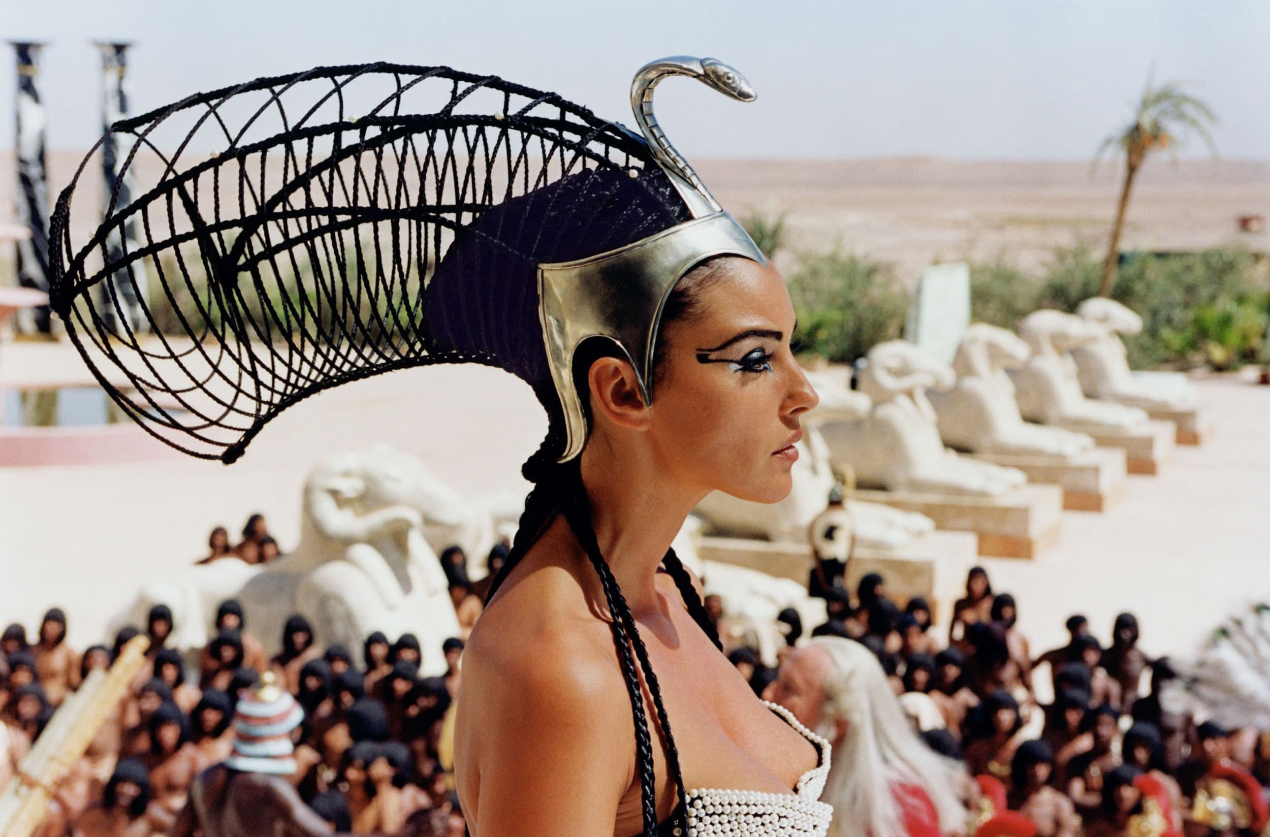 The superheros of 50 B.C., Asterix (Christian Clavier) and Obelix (Gérard Depardieu), are called to Egypt to help an architect, Edifis (Jamel Debbouze), win a bet for Cleopatra (Monica Bellucci). Defending the greatness of her people, Cleopatra has told Julius Caesar that she will erect a great palace for him within three months. Then she tells her architect that, if he does not make the schedule, he is going to be fed to the crocodiles. Asterix and Obelix do their best to keep him alive.