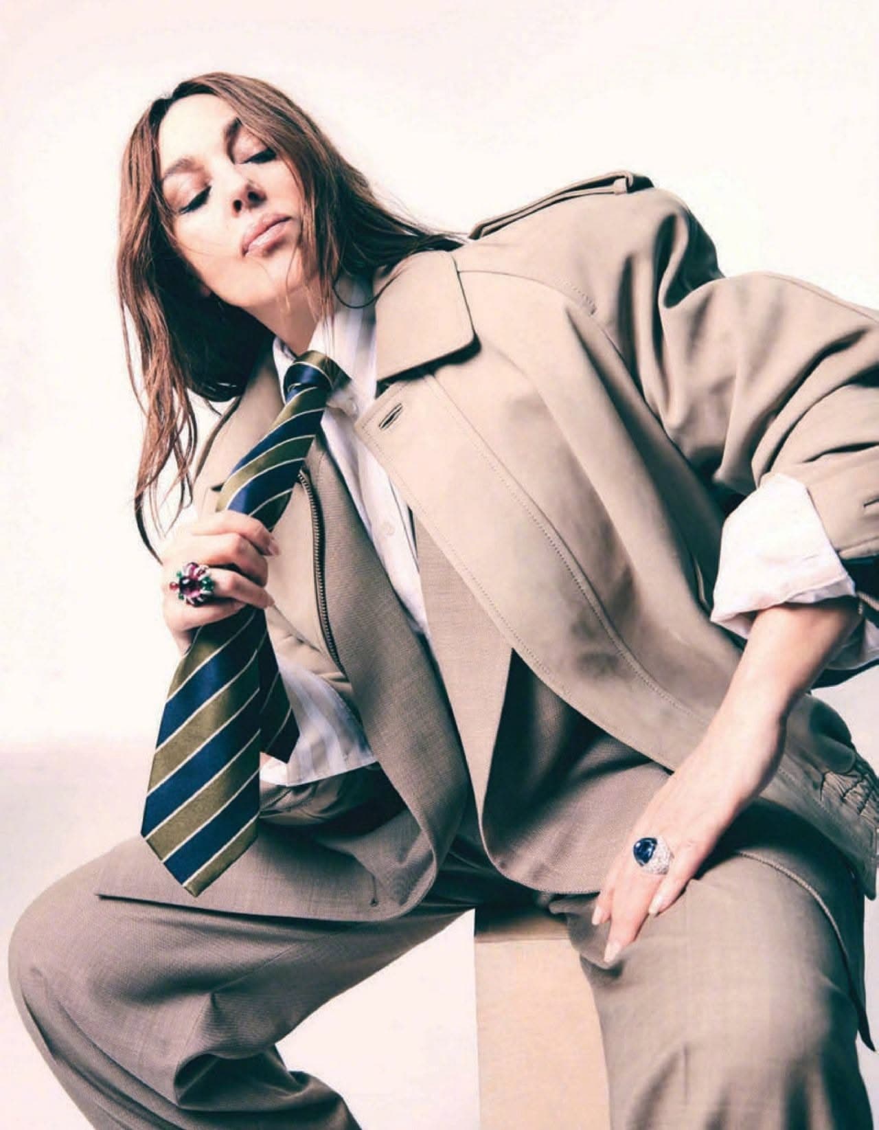 Monica Bellucci in Madame Figaro, July 2025, photographed by Rocio Ramos and styled by Barbara Baumel.