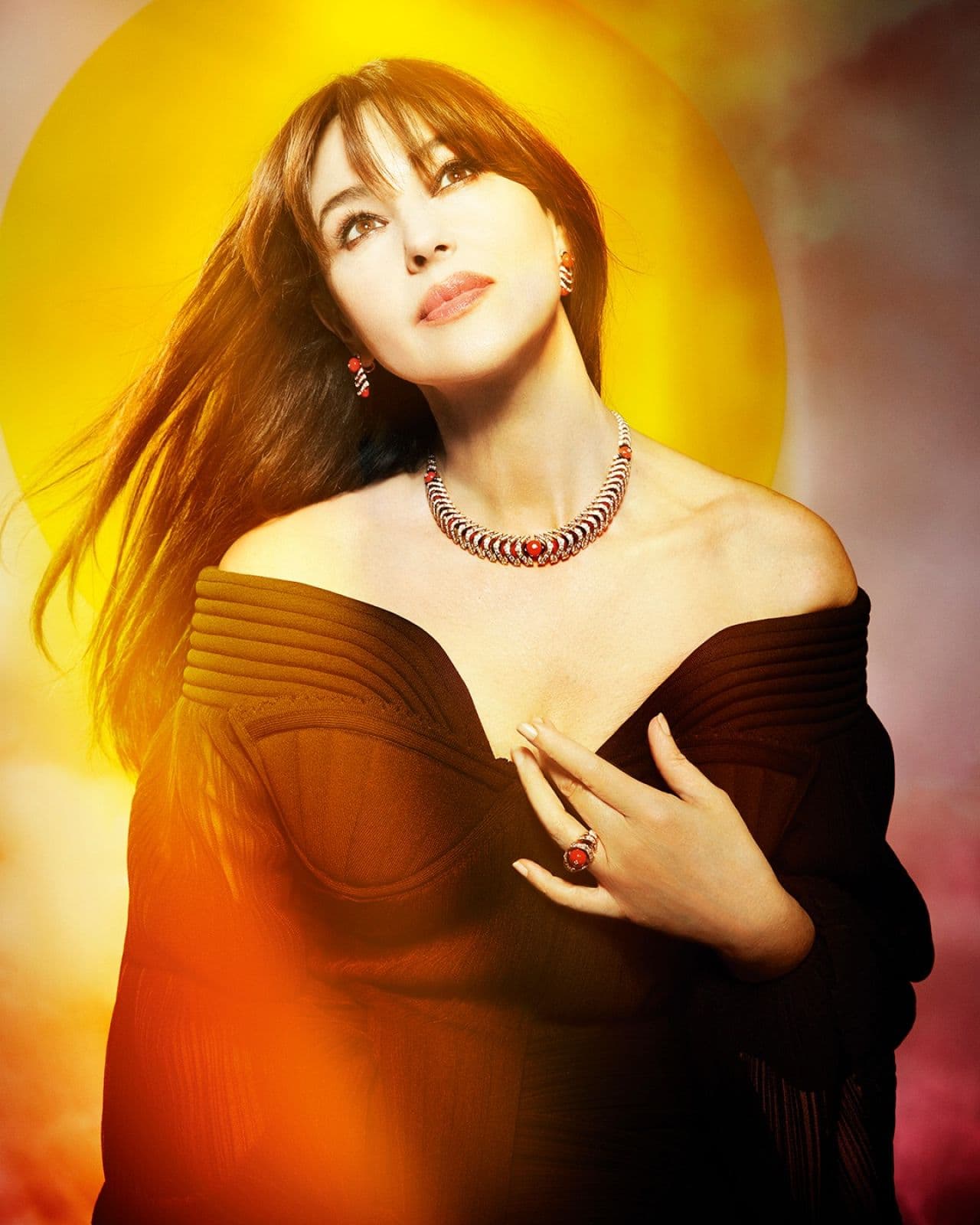 Monica Bellucci photographed for COTE Magazine with hair styling by John Nollet and makeup by Letizia Carnevale.