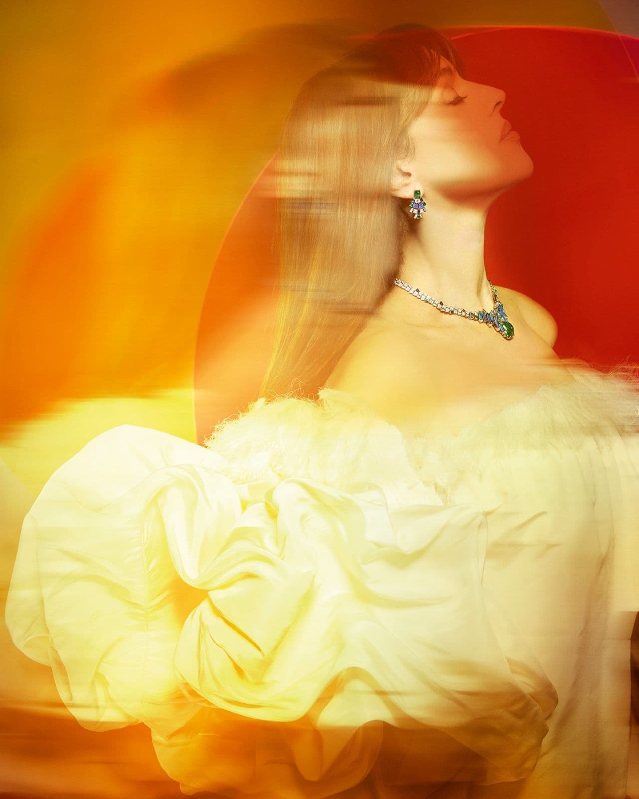 A close editorial portrait from the May 2023 Sun Goddess story.