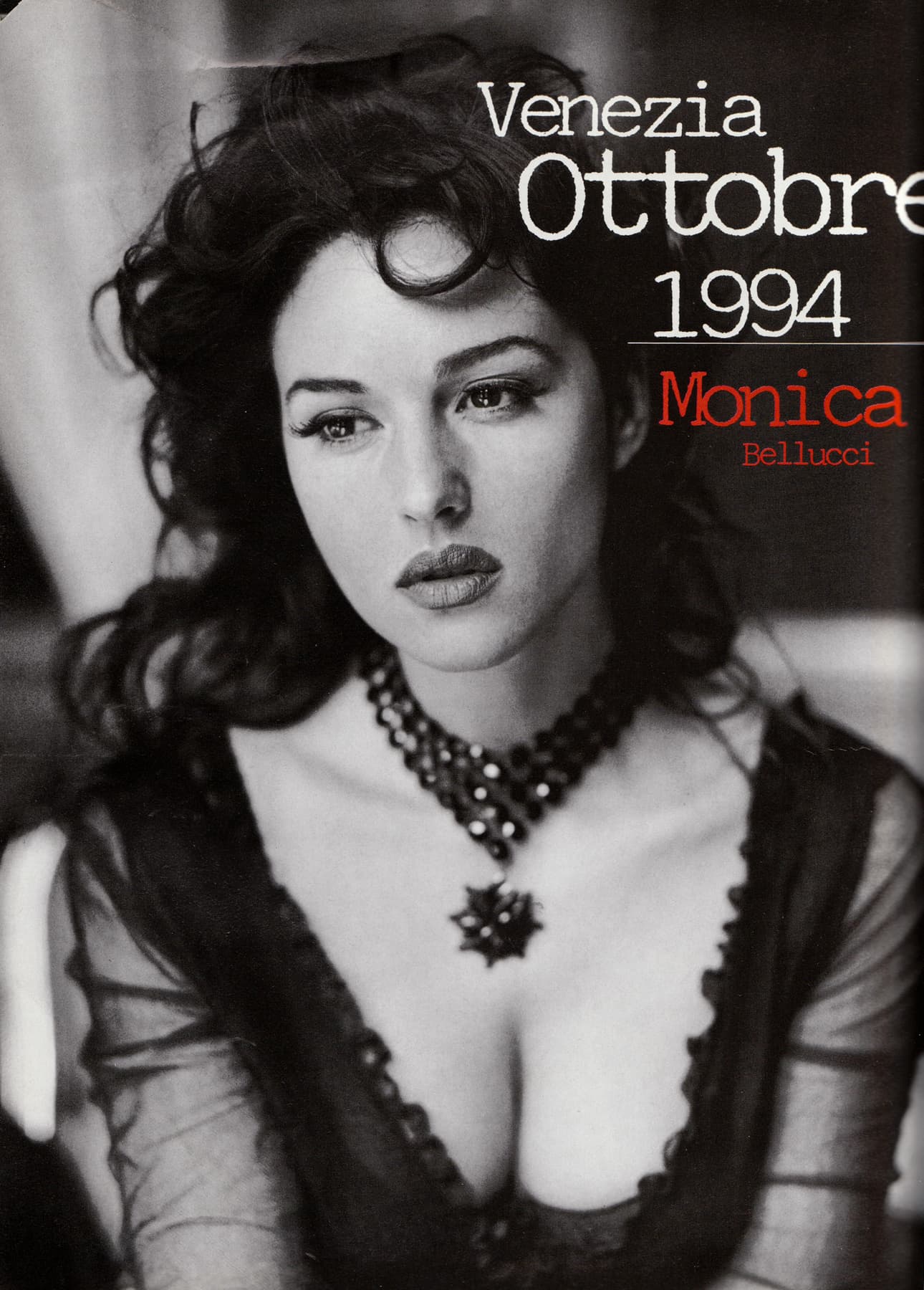 Bellucci in a 1994 Vogue portrait from the early years of her international career.