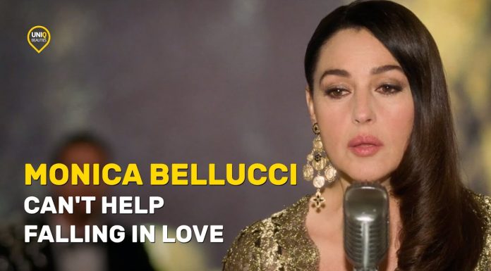 Monica Bellucci sings “Can’t Help Falling In Love”